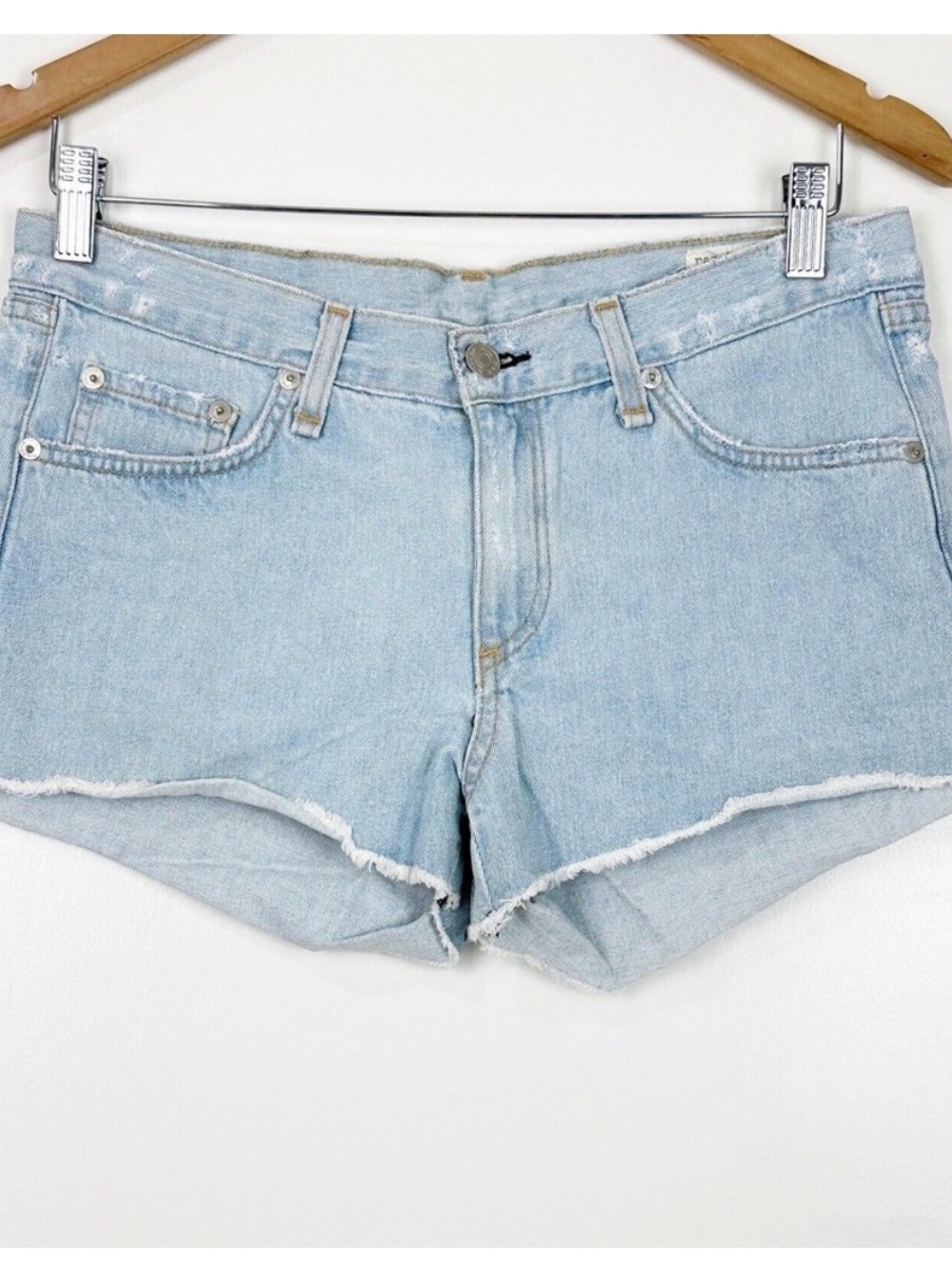 Rag and Bone Del Norte Light Wash Denim Cutoff Shorts - Women size 28
